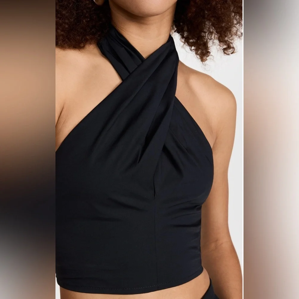 SSENSE NEW  STAUD “Kai” black halter top 2 - Picture 5 of 16